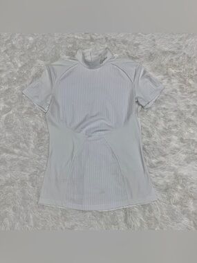 Women’s XL White Equiline Short Sleeve Horseback Riding Show Shirt
